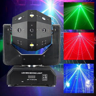 Đèn Moving 16 Mắt 3in1 Xoay 360 Độ Full Màu Có Chớp Trắng Và Laser