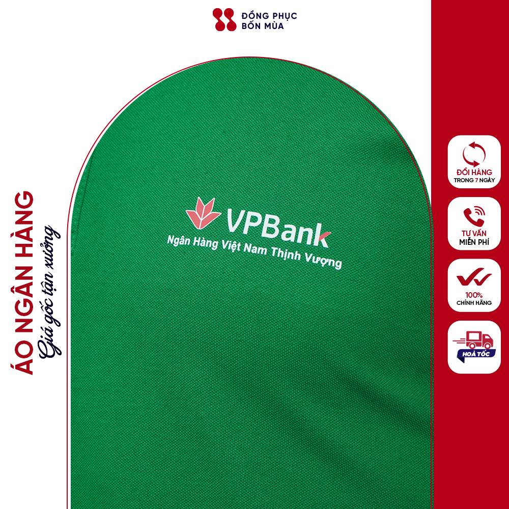 Áo thun polo Nhân Viên Ngân Hàng VP bank - Đồng Phục Sự Kiện Theo Yêu Cầu in ấn theo yêu cầu