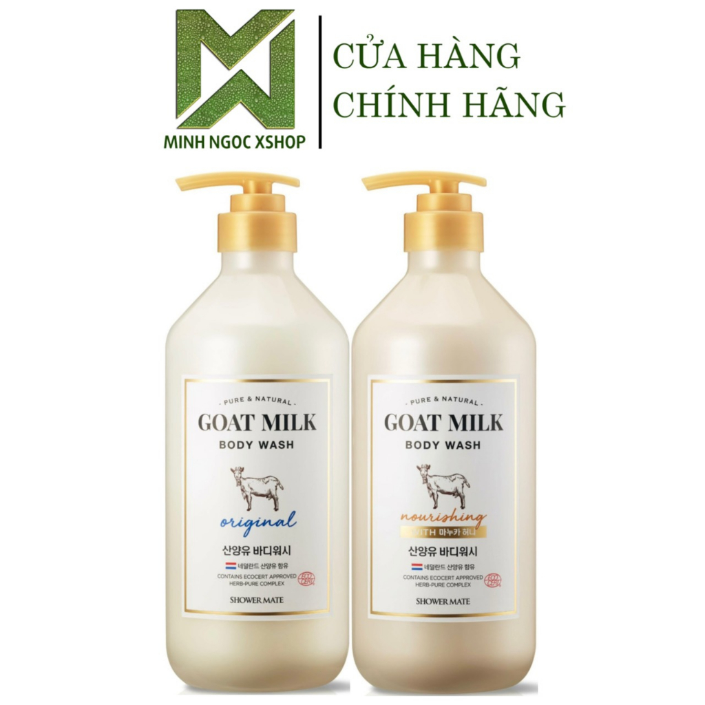 Sữa tắm sữa dê dưỡng ẩm sâu Shower Mate Goat Milk 800ML