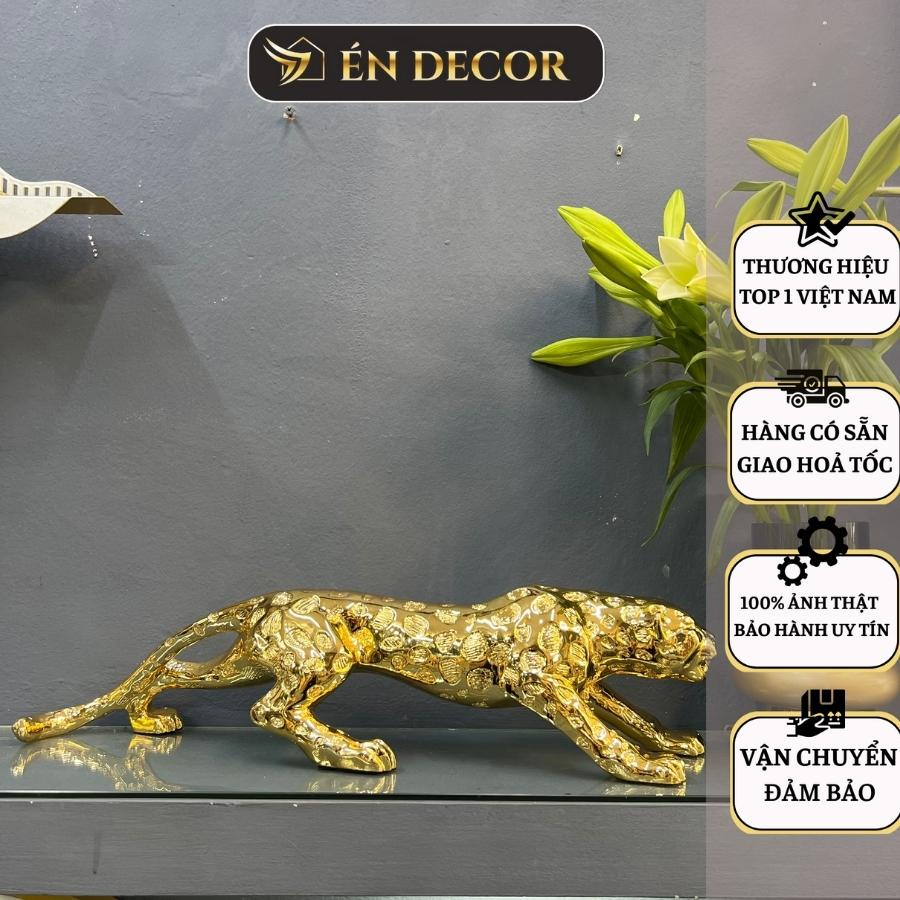 Tượng decor để bàn báo mạ vàng ÉN DECOR  tượng báo vàng để bàn decor trang trí nhà cửa, phòng khách văn phòng