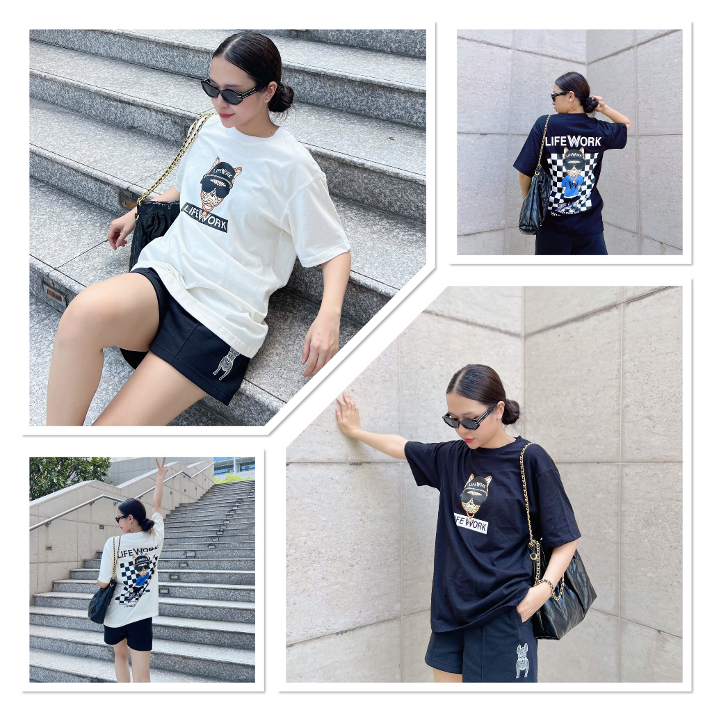 Áo thun / phông tay ngắn LIFE/WORK Made in KOREA full tag code