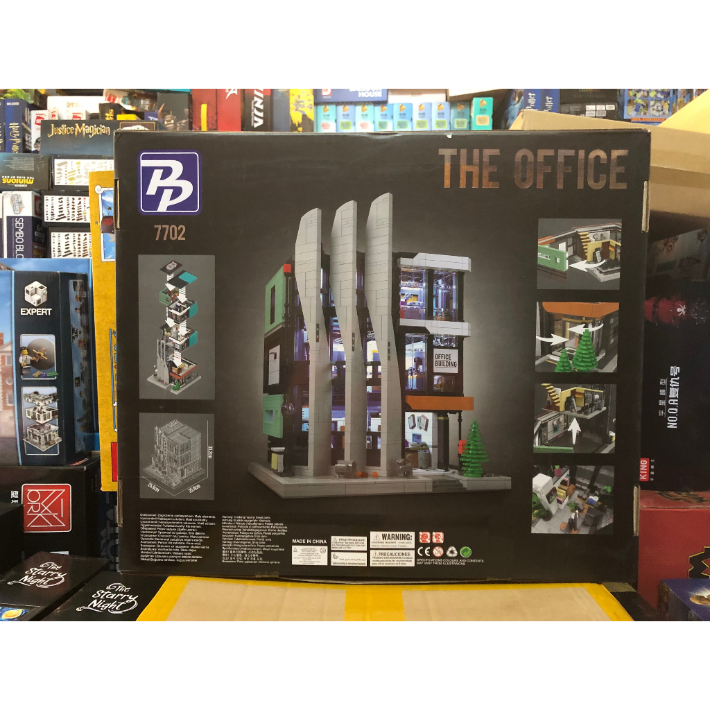 Xếp Hình Văn Phòng Kiến Trúc Hiện Đại Có Đèn PP 7702 3526 Mảnh