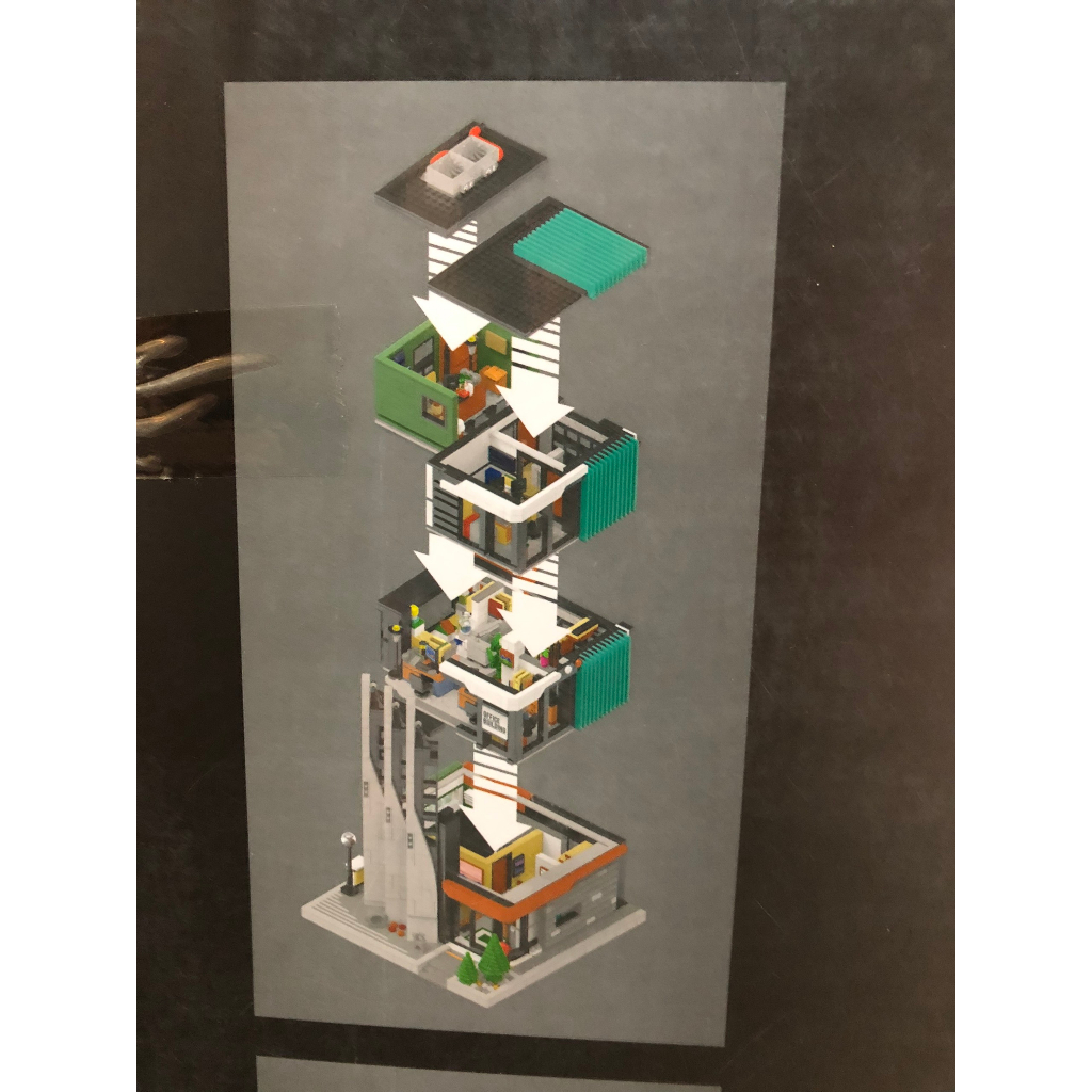 Xếp Hình Văn Phòng Kiến Trúc Hiện Đại Có Đèn PP 7702 3526 Mảnh