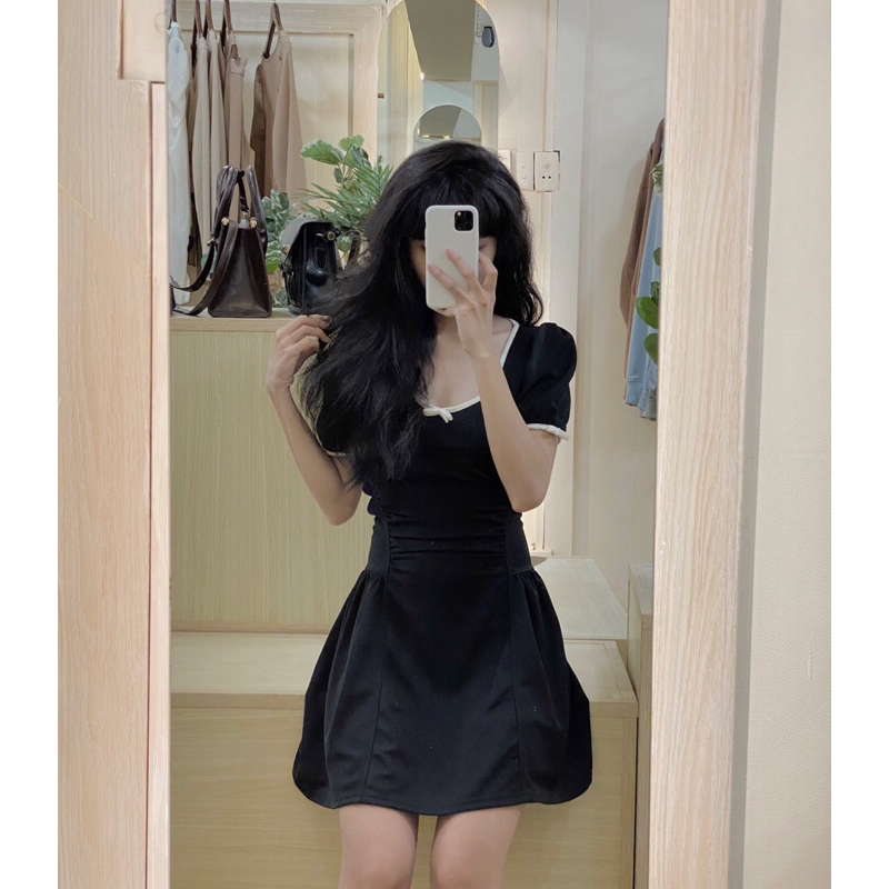 Đầm nữ hở lưng tôn dáng cổ tròn - D229