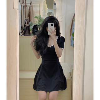 Đầm nữ hở lưng tôn dáng cổ tròn - D229