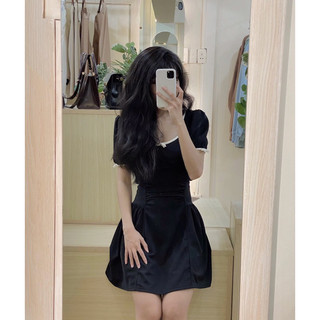 Đầm nữ hở lưng tôn dáng cổ tròn - D229