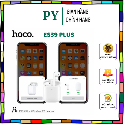 Tai Nghe Bluetooth Hoco ES39 Plus, âm thanh êm, thiết kế ấn tượng, Bảo Hành 12 tháng, lỗi 1 đổi 1