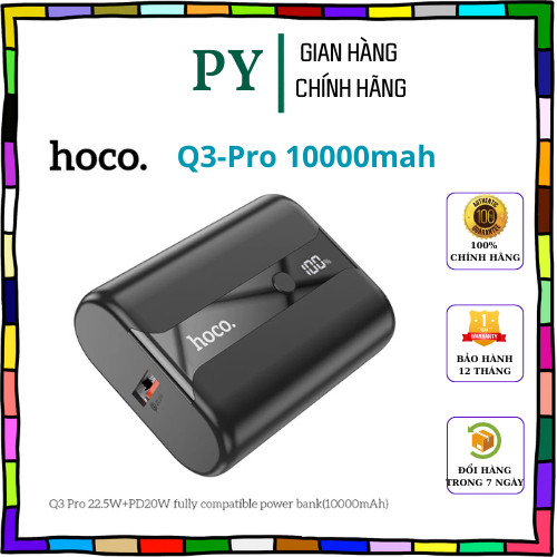 Sạc Dự Phòng Mini Siêu Tốc 20W 10000mAh HOCO Q3 - Hỗ Trợ Sạc Nhanh QC3.0 - bảo hành 12 tháng 1 Đổi1