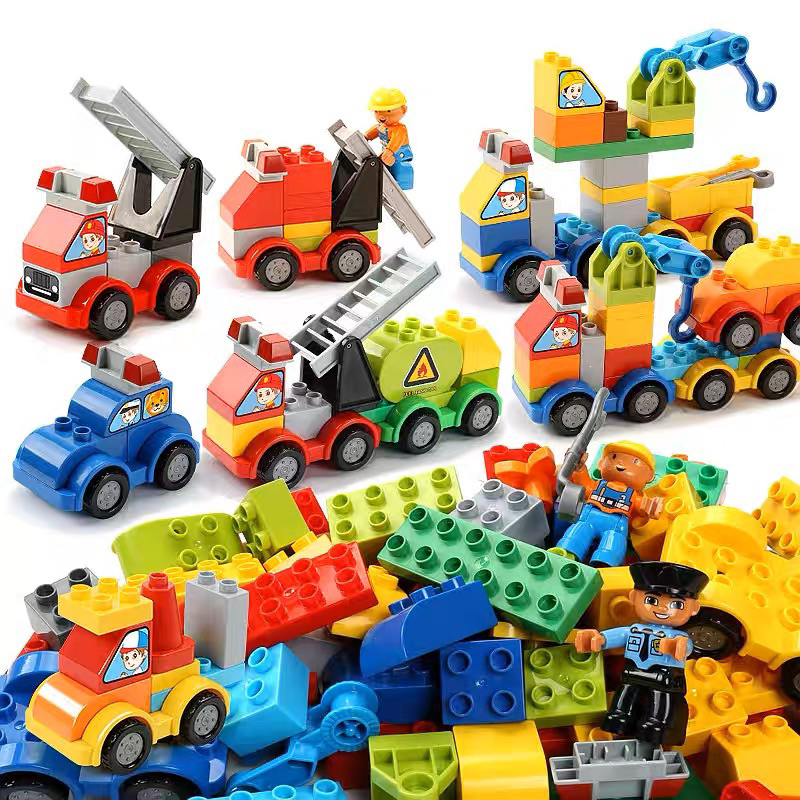 Đồ Chơi Lắp Ráp Xe 177 Chi Tiết, Hãng Feelo, Gạch Xếp Hình Loại To Cho Bé Thỏa Sức Sáng Tạo