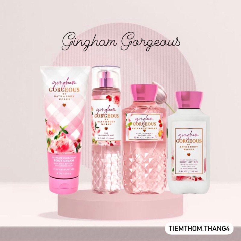 •𝐆𝐢𝐧𝐠𝐡𝐚𝐦 𝐆𝐨𝐫𝐠𝐞𝐨𝐮𝐬• Bath & Body Works - Sản phẩm dưỡng và xịt thơm toàn thân dành cho nữ