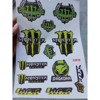 Tem nổi trang trí Monster. decal tổng hợp Monster Dagadar