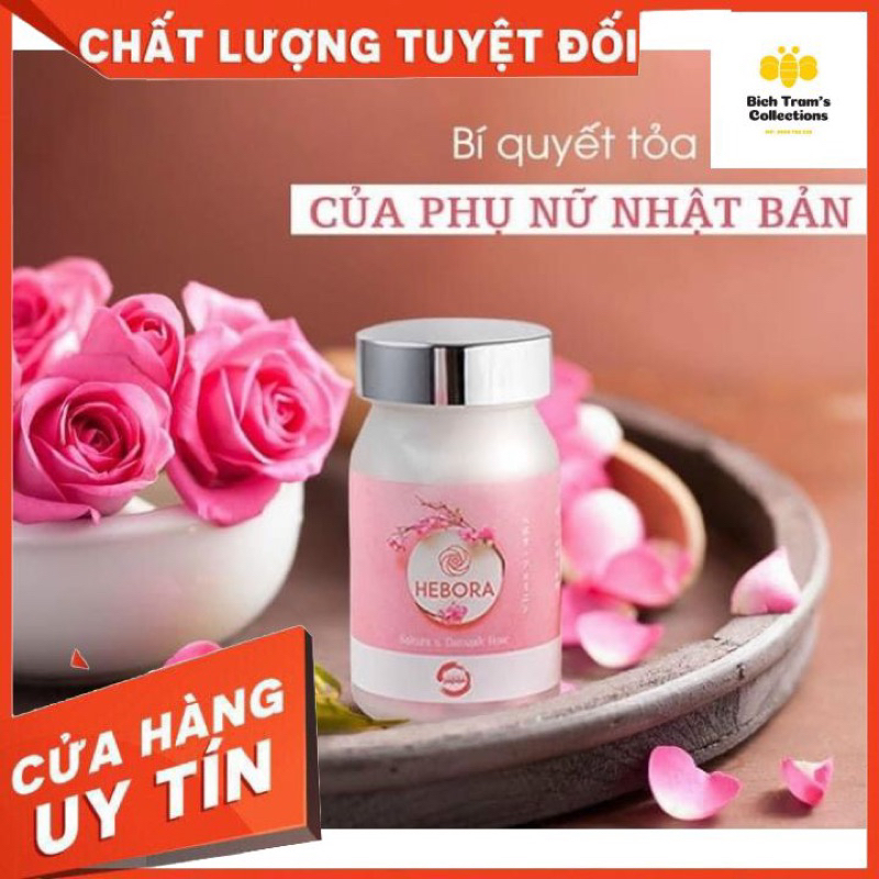 Viên Uống Tỏa Hương Thơm Cơ Thể Hebora Premium Sakura Damask Rose - 60 Viên