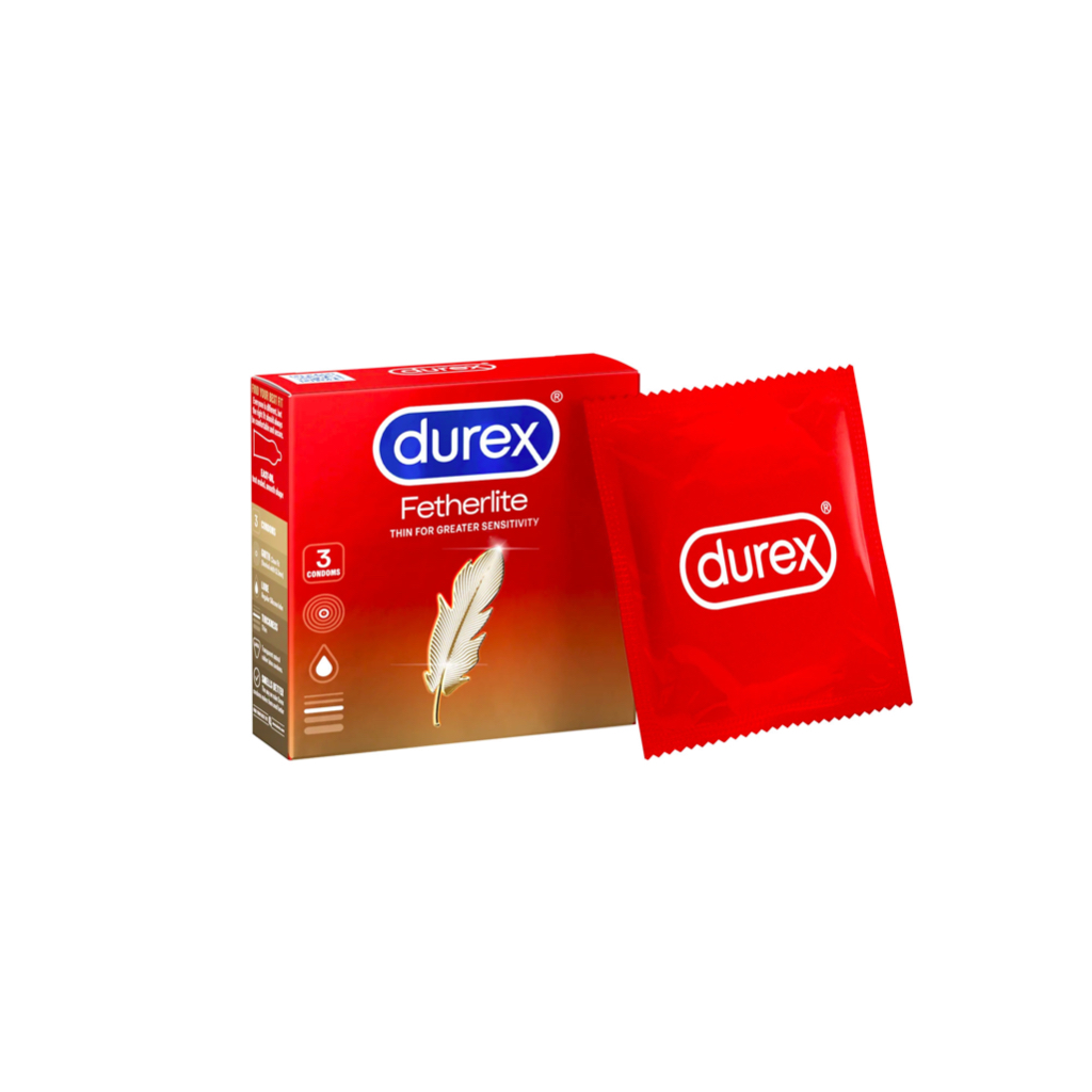 Bao cao su Durex Fetherlite siêu mỏng, size 52.5mm, 3 bao/hộp