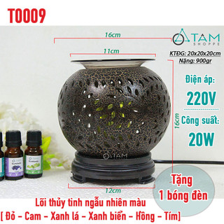 [LOẠI 1 - TẶNG BÓNG ĐÈN] Đèn xông tinh dầu gốm T0009