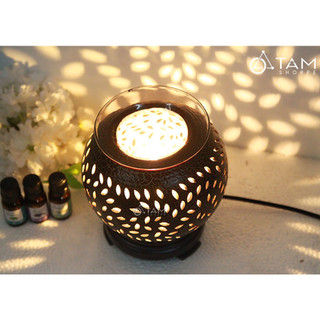 [LOẠI 1 - TẶNG BÓNG ĐÈN] Đèn xông tinh dầu gốm T0009