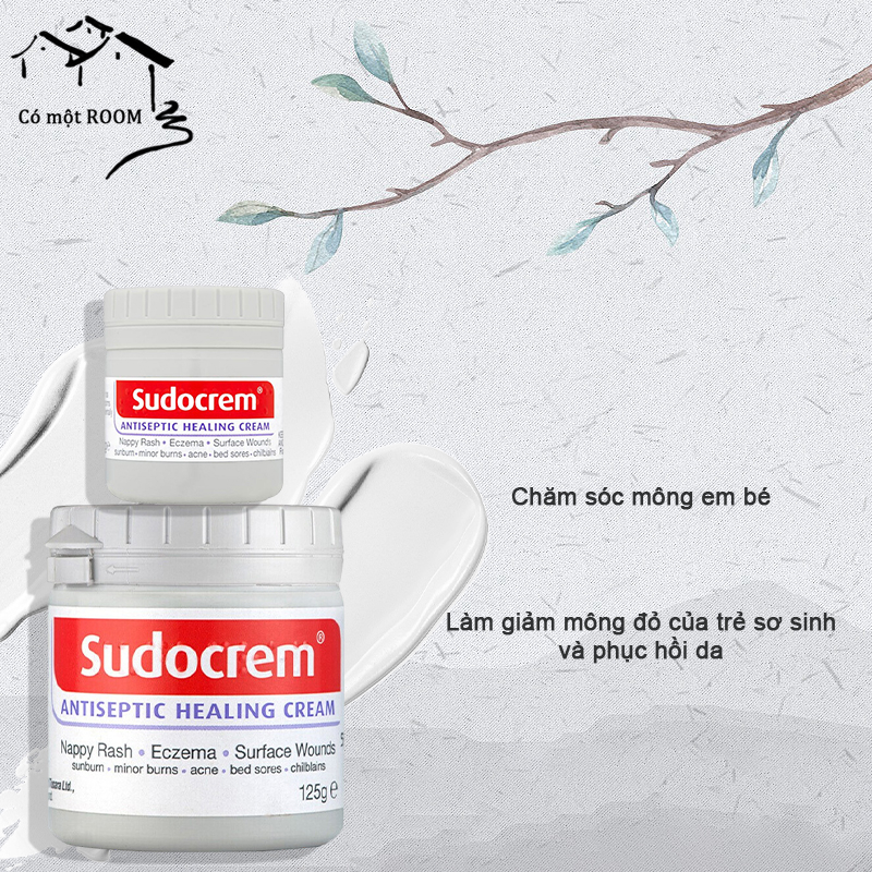 Kem hăm sudocrem 60/120g Chăm sóc mông em bé, làm giảm mông đỏ của trẻ sơ sinh và phục hồi da