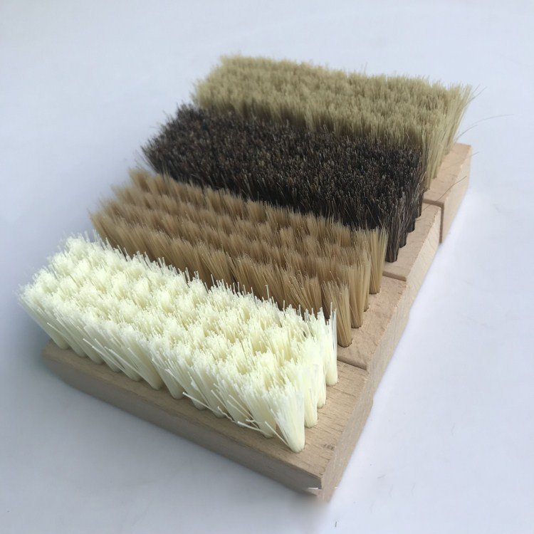 Bàn chải đánh giày lông heo, lông ngựa & lông nhựa PP HASA phiên bản cho giày vải sneaker BCDG17 chính hãng