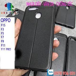 Ốp lưng oppo f1s, f3, f5, f7, f9, f11, f11 pro nhựa dẻo - vân da - chống sốc