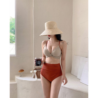 Bikini xoắn phối màu dễ thương