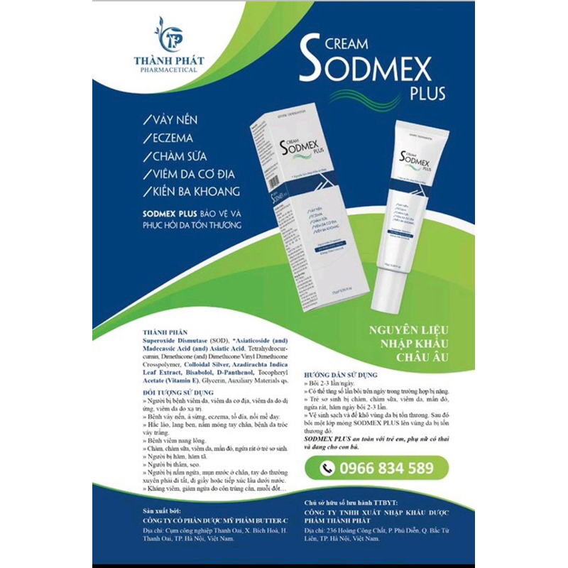 Kem bôi Sodmex plus