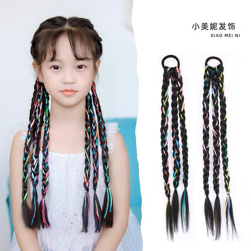 Tóc Giả Tết 3 Dây Cột MIX CHUN  Dành Cho Bé Gái MyBaby