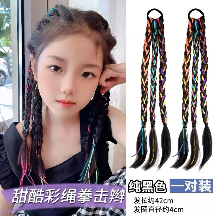 Tóc Giả Tết 3 Dây Cột MIX CHUN  Dành Cho Bé Gái MyBaby