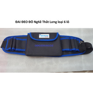 Túi đựng đồ nghề , đai đeo đồ nghề thắt lưng loại 6 lỗ loại dày