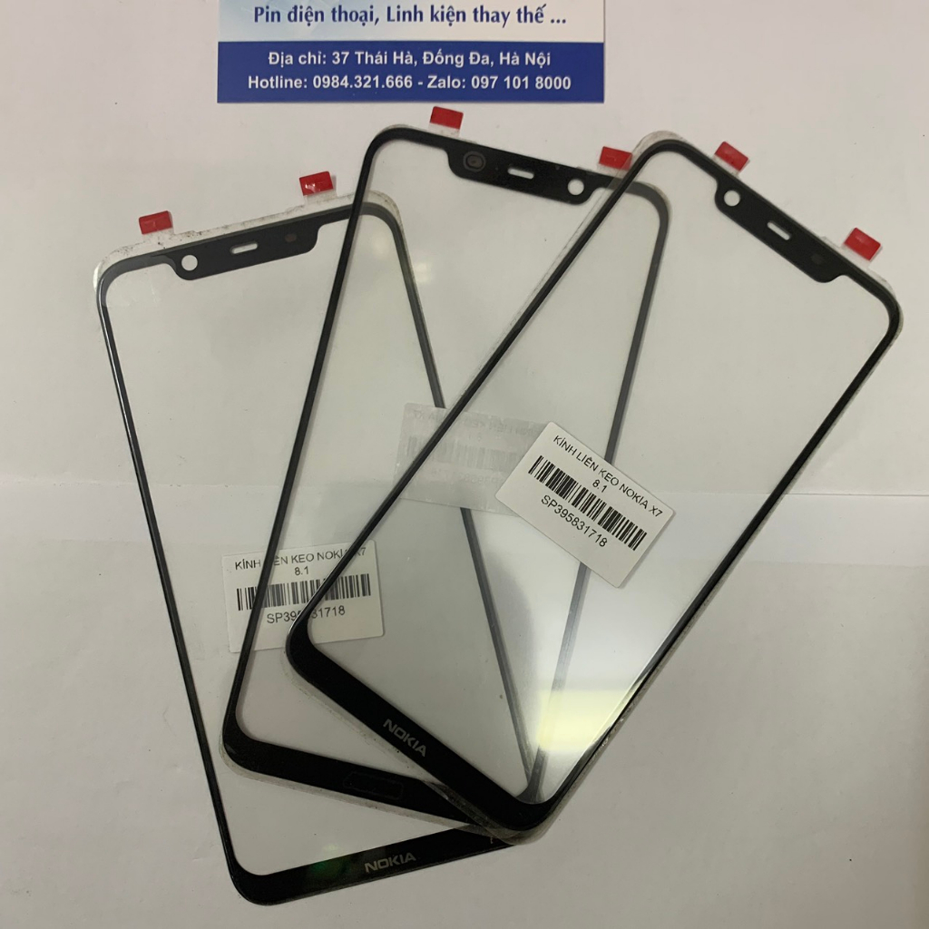 Kính Nokia X7 8.1 + keo oca