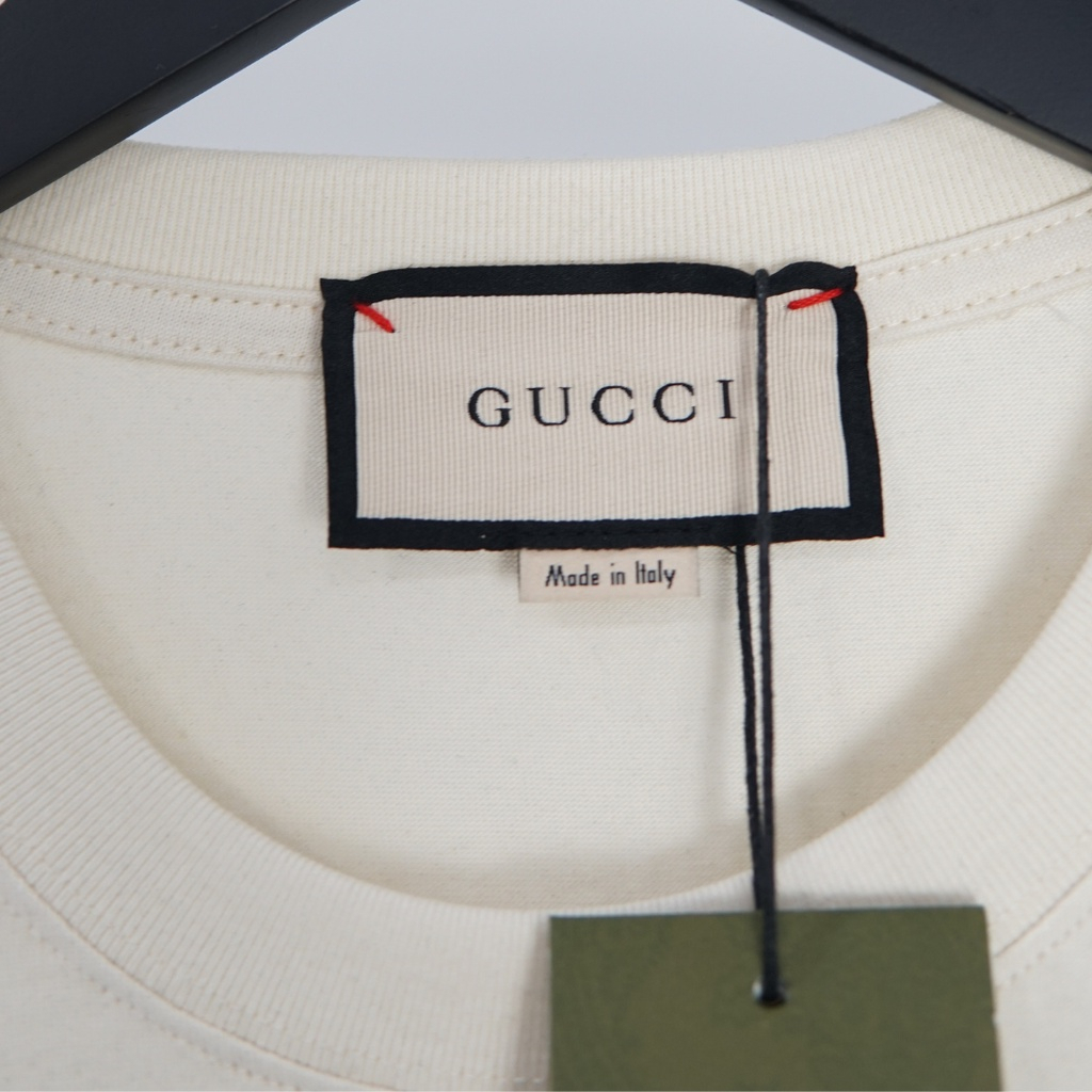 Áo thun GUCCI phối màu nam nữ cao cấp chất cotton mềm mịn hot 2023