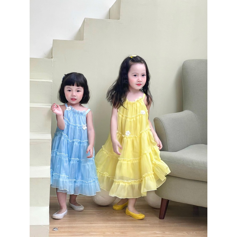 Váy bé gái, váy dây Yếm ANO baby cực xinh sang chảnh