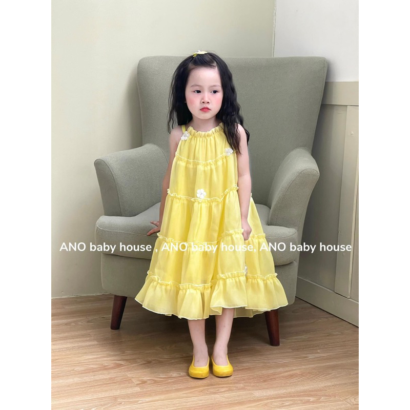 Váy bé gái, váy dây Yếm ANO baby cực xinh sang chảnh
