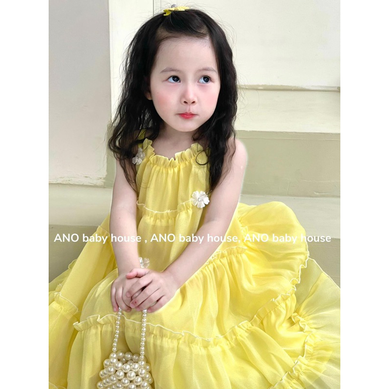 Váy bé gái, váy dây Yếm ANO baby cực xinh sang chảnh