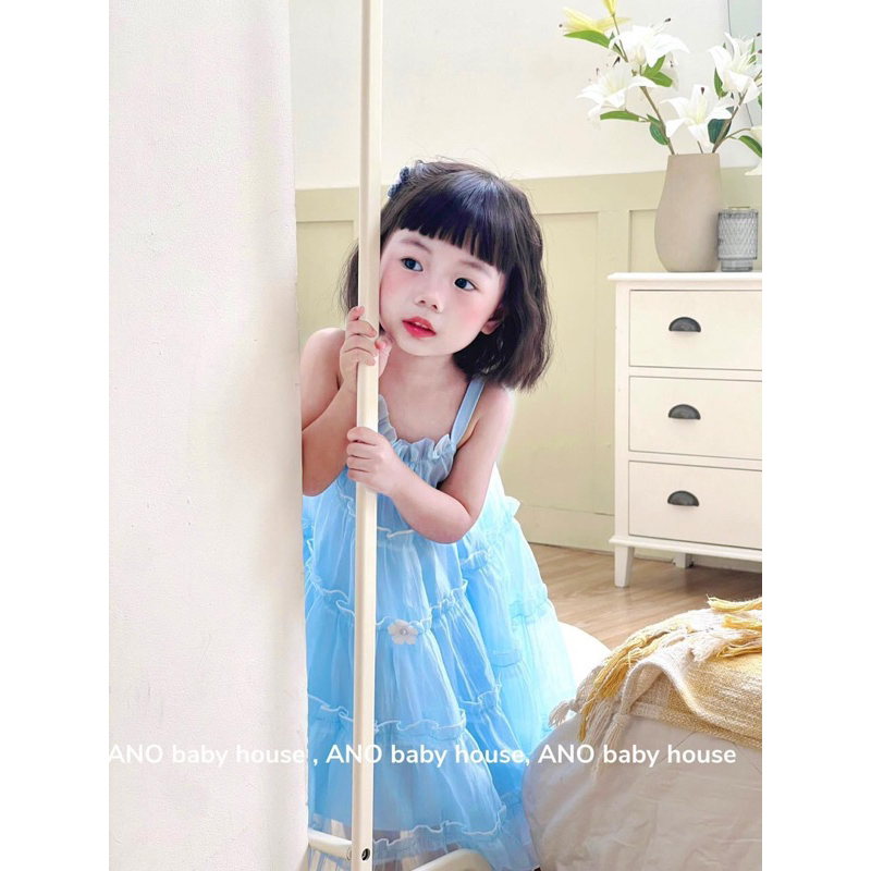 Váy bé gái, váy dây Yếm ANO baby cực xinh sang chảnh