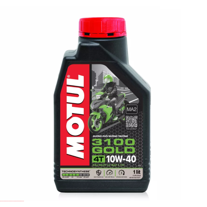 Nhớt Motul 3100 Gold 4T 10W40 1L, Nhớt Motul 3100 Gold 4T 10W40 0,8L  (910012) (910013)