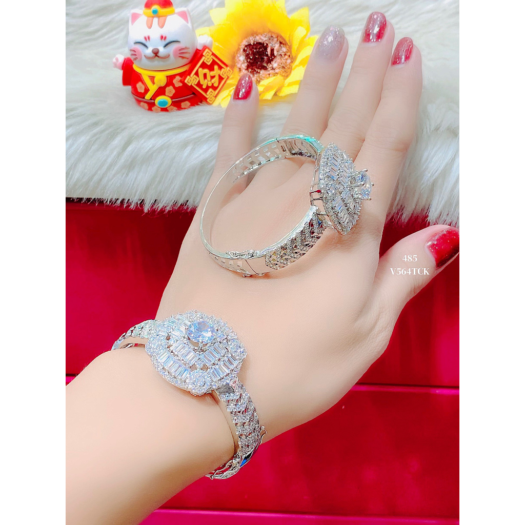 V564 - Vòng tay nữ UHA, lắc tay bền màu thiết kế cao cấp sáng lấp lánh