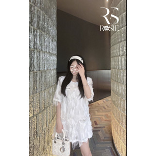 ROSIE Bona Dress Váy lông vũ đính đá sang chảnh