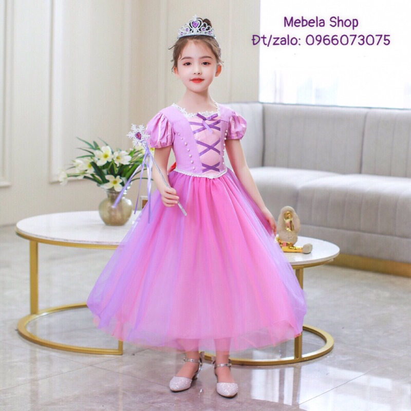 🎀 Váy công chúa Tóc mây Rapunzel cho bé 14-34kg 🎀