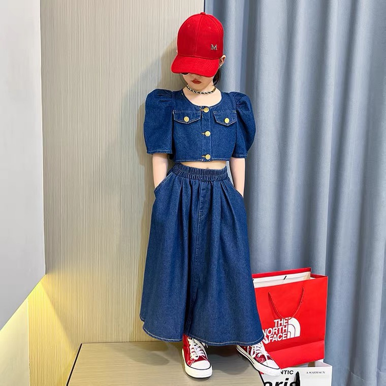 Bộ Set Jean  Dễ Thương Dành Cho Bé Gái từ 15 - 45kg - LittleKidsT