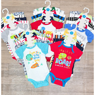 Set 5 body chip, bodysuit cho bé trai và bé gái sơ sinh từ 0-8kg