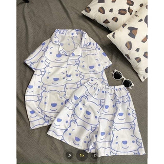 Đồ bộ pijama đùi Kate freesize<60kg SP03