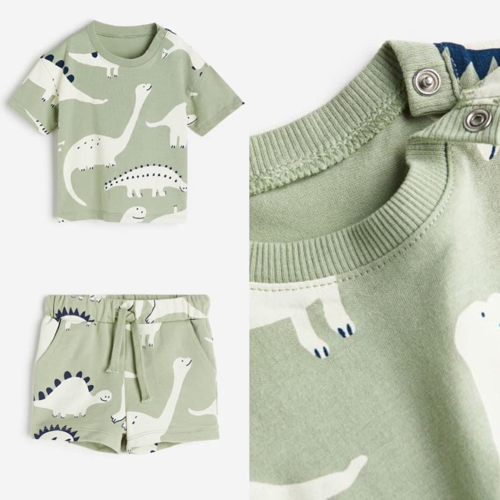 Set bộ quần áo khủng long HM cho bé trai 10-17kg - Lagim House