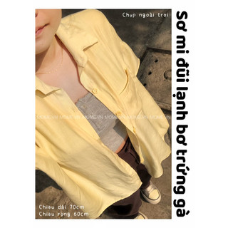 Sơ mi basic tay ngắn || vải đũi lạnh || dài 70cm oversized - mome.vn