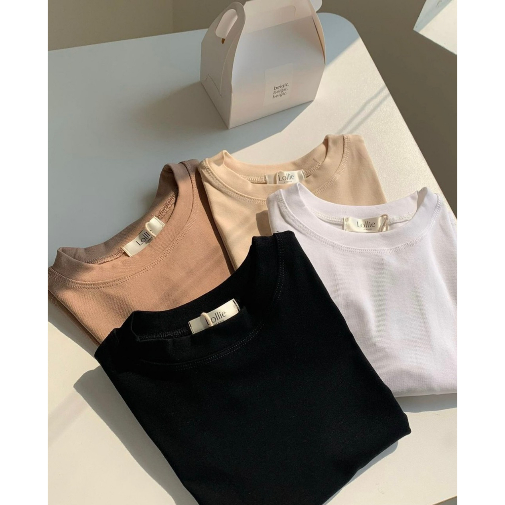 Áo phông trơn dáng babytee basic đơn giản MUỐI Aobabytee P0/K3