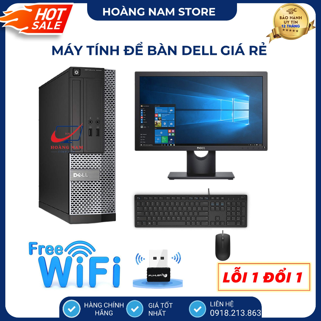 Bộ máy tính để bàn HP 600G1 Core i7 - i5 - i3 thế hệ 4/Ram 8gb/ssd 256gb - Tặng USB Wifi. Bảo hành 12 tháng - Tặng USB W