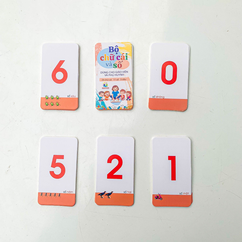 Bộ 42 Thẻ Học Đúng Chuẩn Bộ Giáo Dục Cho Bé Nhận Biết Chữ Cái Và Số Đếm