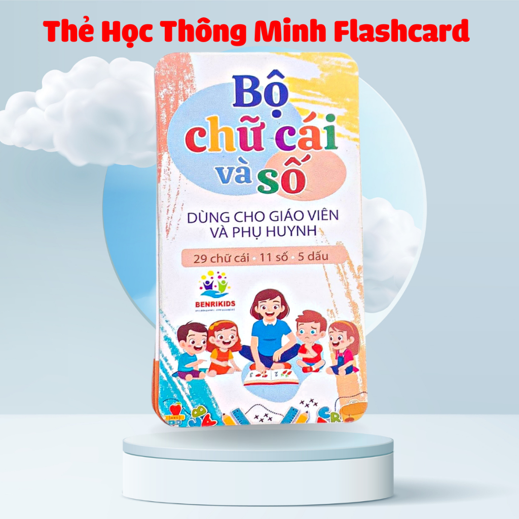 Bộ 42 Thẻ Học Đúng Chuẩn Bộ Giáo Dục Cho Bé Nhận Biết Chữ Cái Và Số Đếm