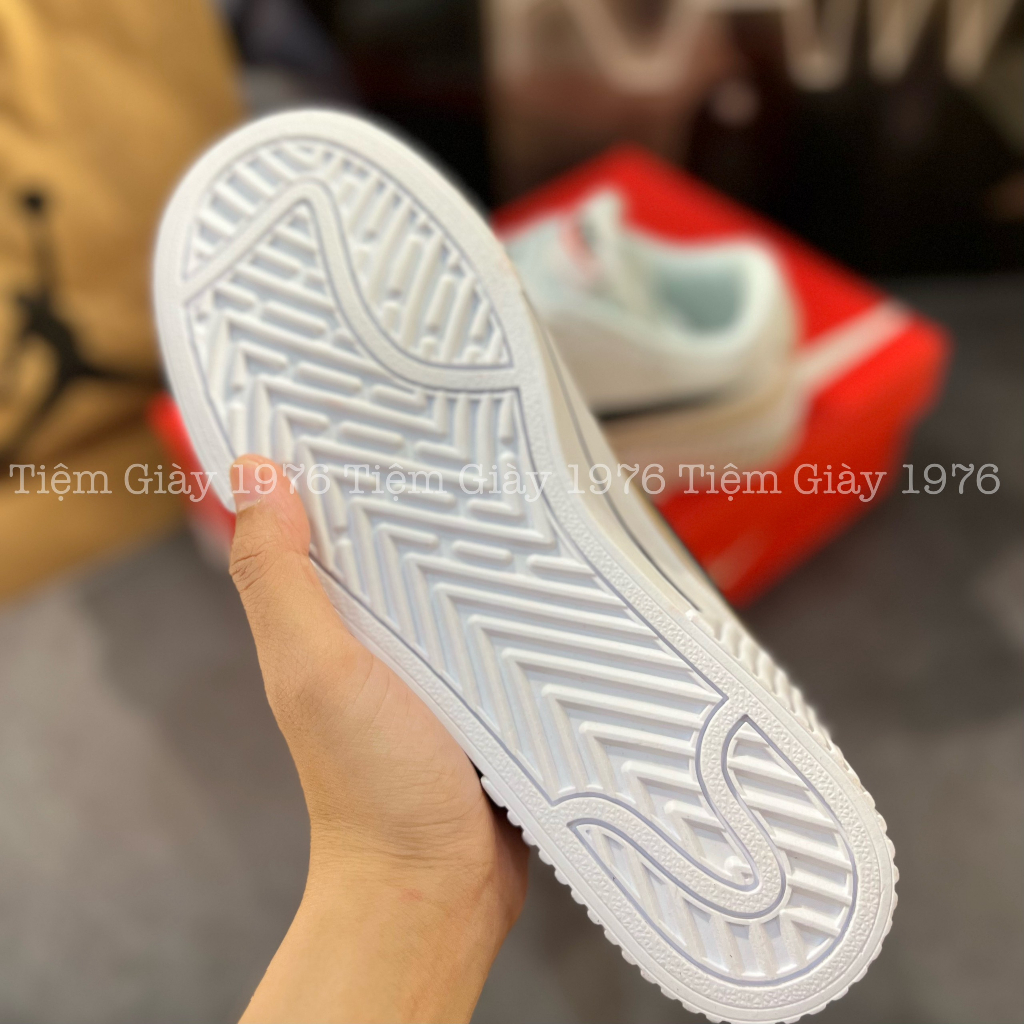 Giày Thể Thao Ni.ke Trắng Tăng Chiều Cao Viền Vàng Giày Court Legacy Lift Black White