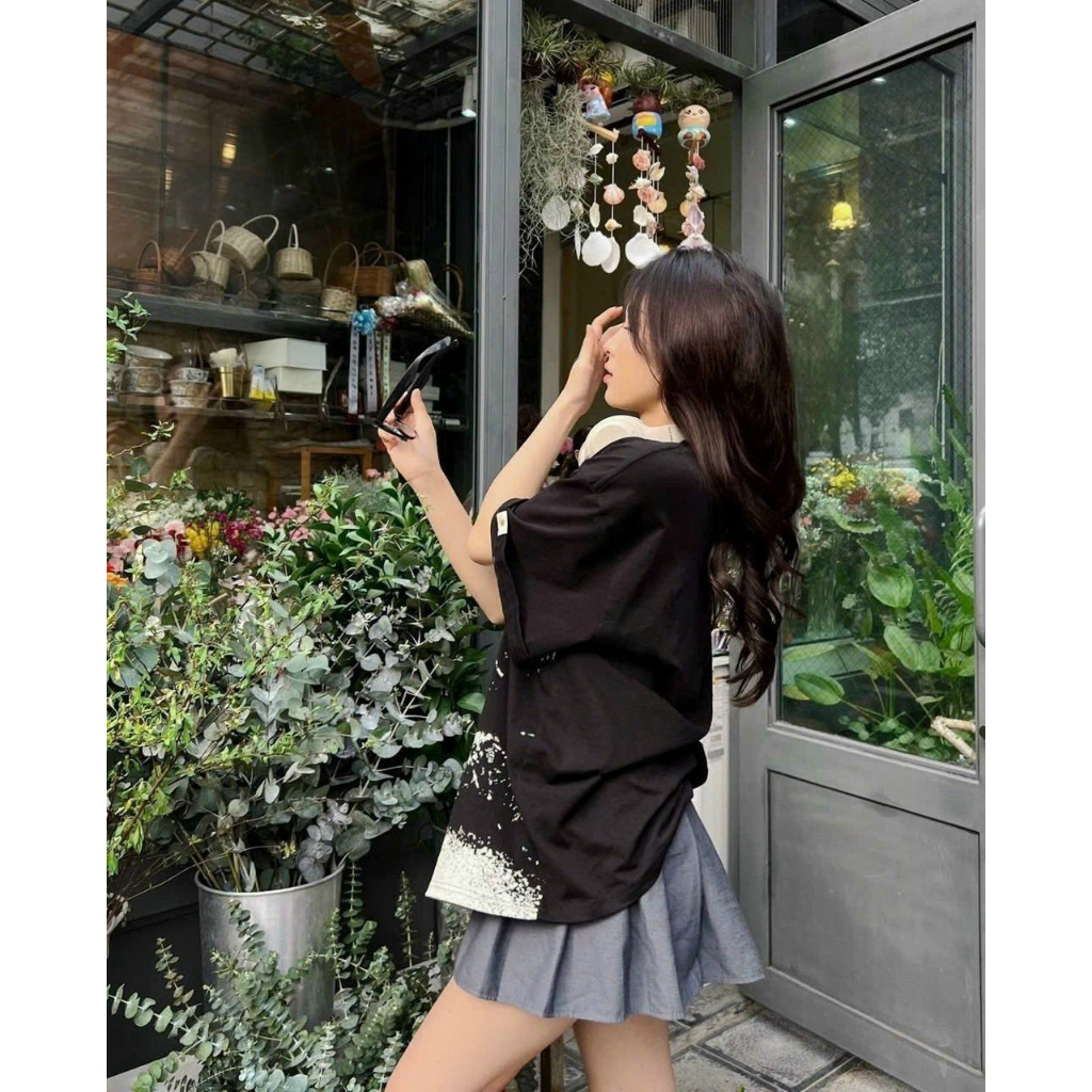 Áo thun SWE EYE TEE màu đen vải cotton dày mịn full tag AL249 Thời trang Unisex HCM