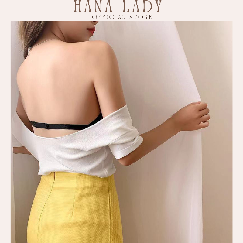 Áo lót nữ nâng ngực có gọng chất su mịn tích hợp silicon chống tuột HanaLadyStore A04