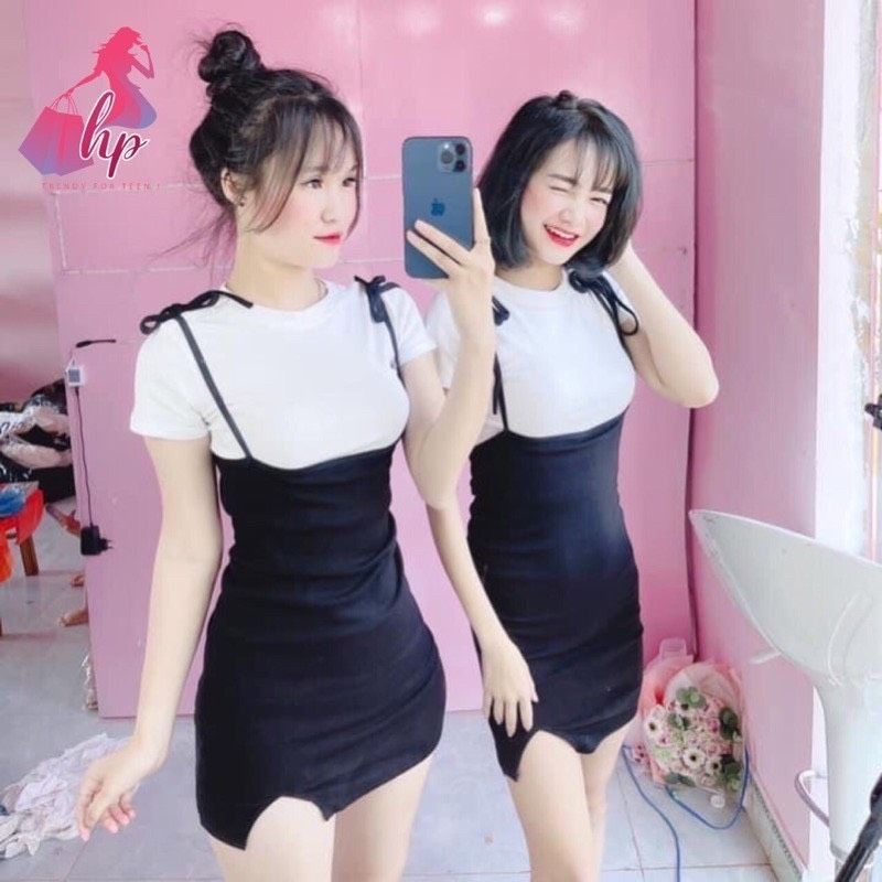 SÉT ÁO VÁY ÔM BODY KIỂU YẾM SIÊUU XINHH SET09